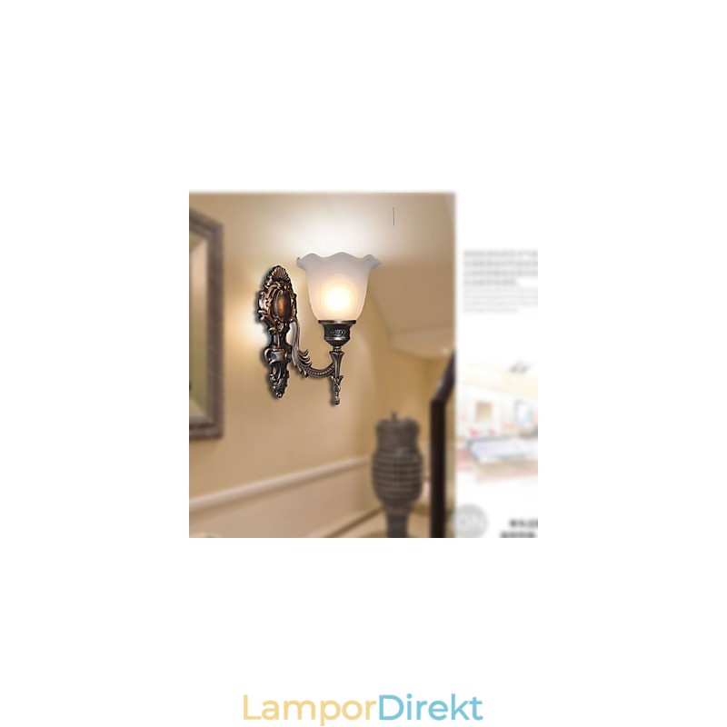 Europeisk Stil Retro Vägglampa Hotell Korridor Lampa Korridor Ljus Spegel Front Lampa Single Head Sänglampa
