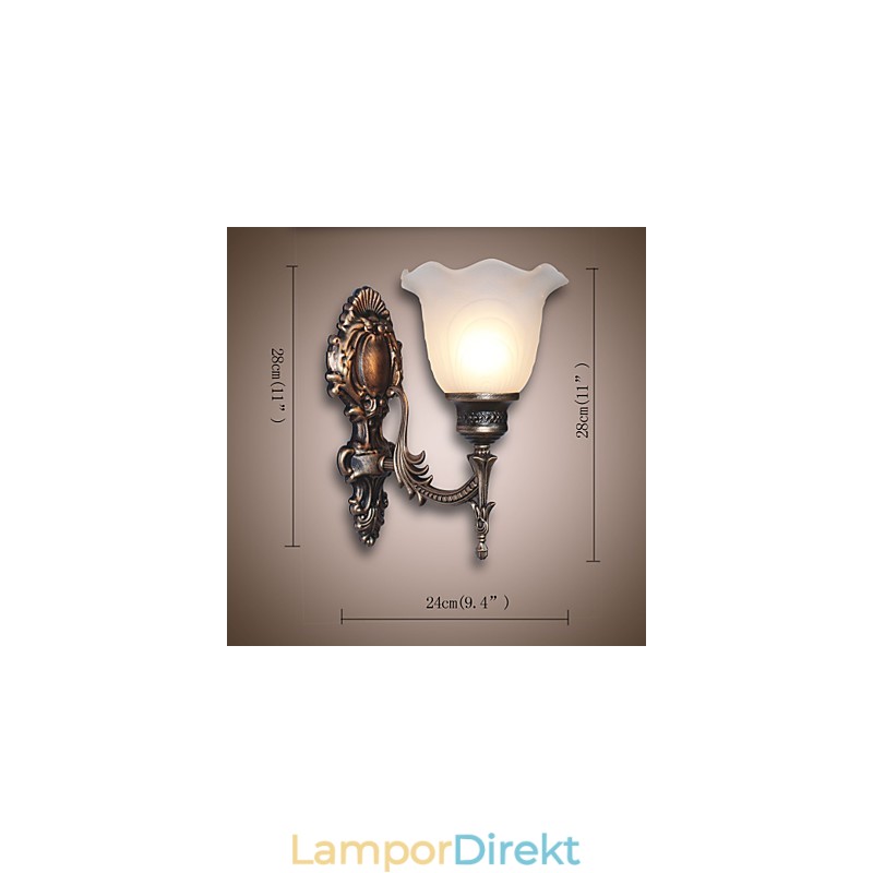 Europeisk Stil Retro Vägglampa Hotell Korridor Lampa Korridor Ljus Spegel Front Lampa Single Head Sänglampa