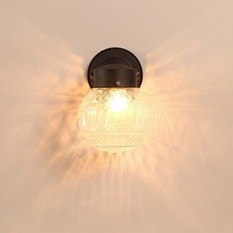 Modern Och Modern Svartoxidfinishfunktion För Mini Style Ambient Light Wall Sconces Wall Light