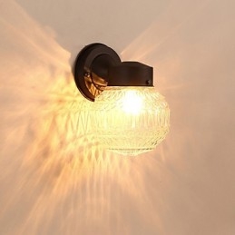 Modern Och Modern Svartoxidfinishfunktion För Mini Style Ambient Light Wall Sconces Wall Light