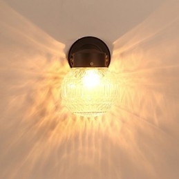 Modern Och Modern Svartoxidfinishfunktion För Mini Style Ambient Light Wall Sconces Wall Light