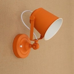Målat Stål Vägglampa Stum Svart Amerikansk Kaffe Dekoration Retro Väggljus Ljussabel Lampa På Vägg