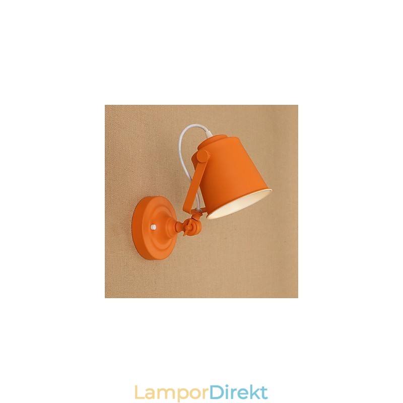 Målat Stål Vägglampa Stum Svart Amerikansk Kaffe Dekoration Retro Väggljus Ljussabel Lampa På Vägg