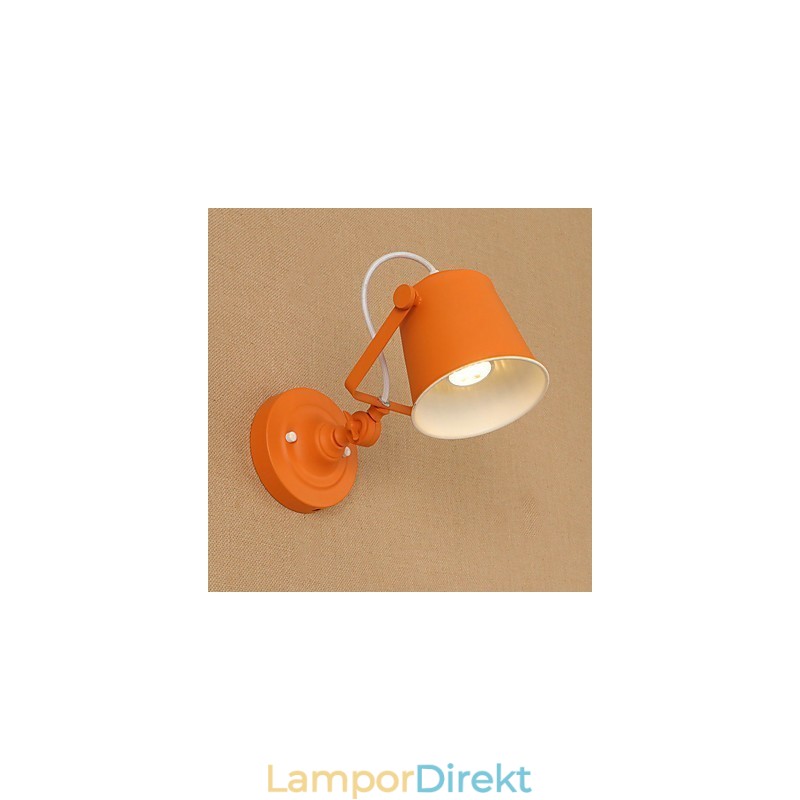 Målat Stål Vägglampa Stum Svart Amerikansk Kaffe Dekoration Retro Väggljus Ljussabel Lampa På Vägg