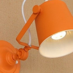 Målat Stål Vägglampa Stum Svart Amerikansk Kaffe Dekoration Retro Väggljus Ljussabel Lampa På Vägg
