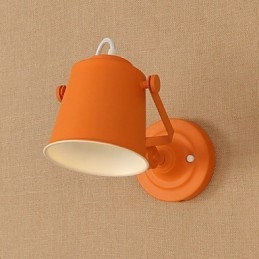 Målat Stål Vägglampa Stum Svart Amerikansk Kaffe Dekoration Retro Väggljus Ljussabel Lampa På Vägg