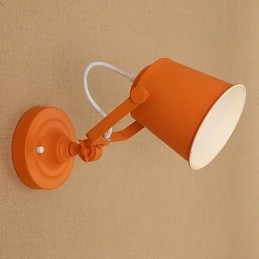 Målat Stål Vägglampa Stum Svart Amerikansk Kaffe Dekoration Retro Väggljus Ljussabel Lampa På Vägg