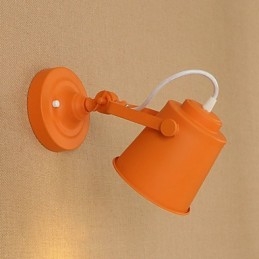 Målat Stål Vägglampa Stum Svart Amerikansk Kaffe Dekoration Retro Väggljus Ljussabel Lampa På Vägg