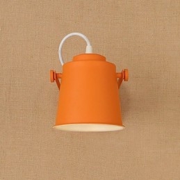 Målat Stål Vägglampa Stum Svart Amerikansk Kaffe Dekoration Retro Väggljus Ljussabel Lampa På Vägg