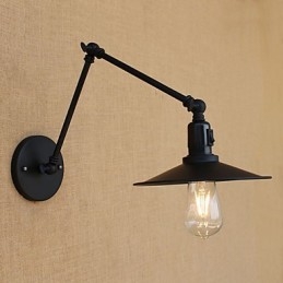Country Retro Målning Funktion För Mini Style Swing Arm Svängarm Lights Vägglampa