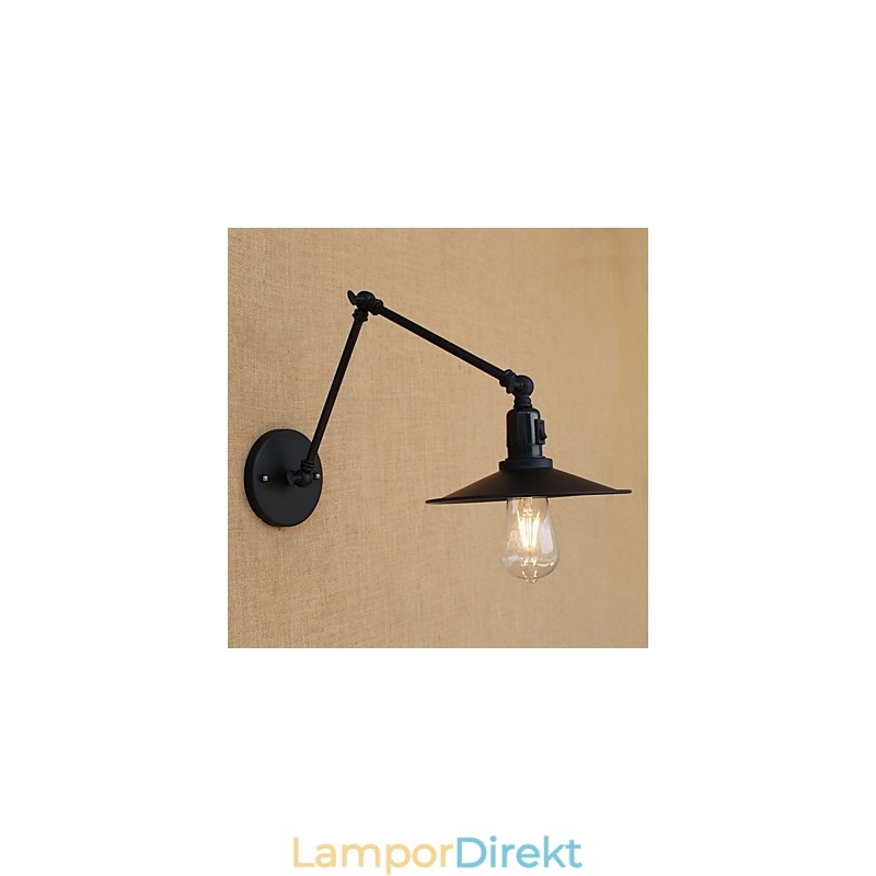 Country Retro Målning Funktion För Mini Style Swing Arm Svängarm Lights Vägglampa