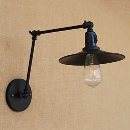 Country Retro Målning Funktion För Mini Style Swing Arm Svängarm Lights Vägglampa