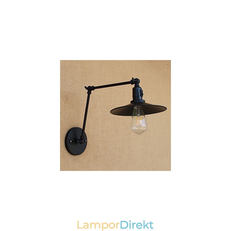 Country Retro Målning Funktion För Mini Style Swing Arm Svängarm Lights Vägglampa