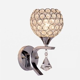 Max Crystal Modern Och Modern Elektropläterad Funktion För Crystal Ambient Light Wall Sconces Wall Light