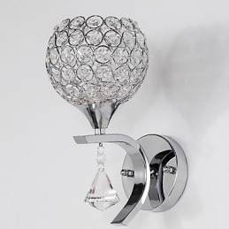 Max Crystal Modern Och Modern Elektropläterad Funktion För Crystal Ambient Light Wall Sconces Wall Light