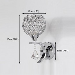 Max Crystal Modern Och Modern Elektropläterad Funktion För Crystal Ambient Light Wall Sconces Wall Light