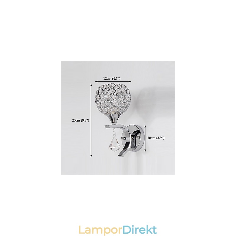 Max Crystal Modern Och Modern Elektropläterad Funktion För Crystal Ambient Light Wall Sconces Wall Light