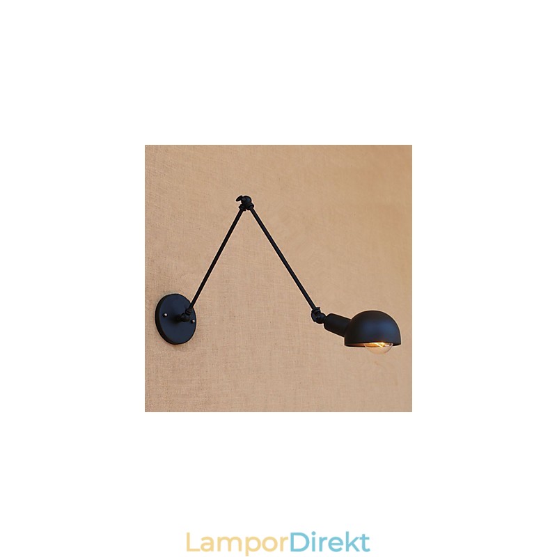 Enkel Vintage Landmålningsfunktion För Mini Style Swing Arm Ögonskydd Ambient Light Wall Sconces