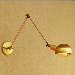 Enkel Vintage Landmålningsfunktion För Mini Style Swing Arm Ögonskydd Ambient Light Wall Sconces