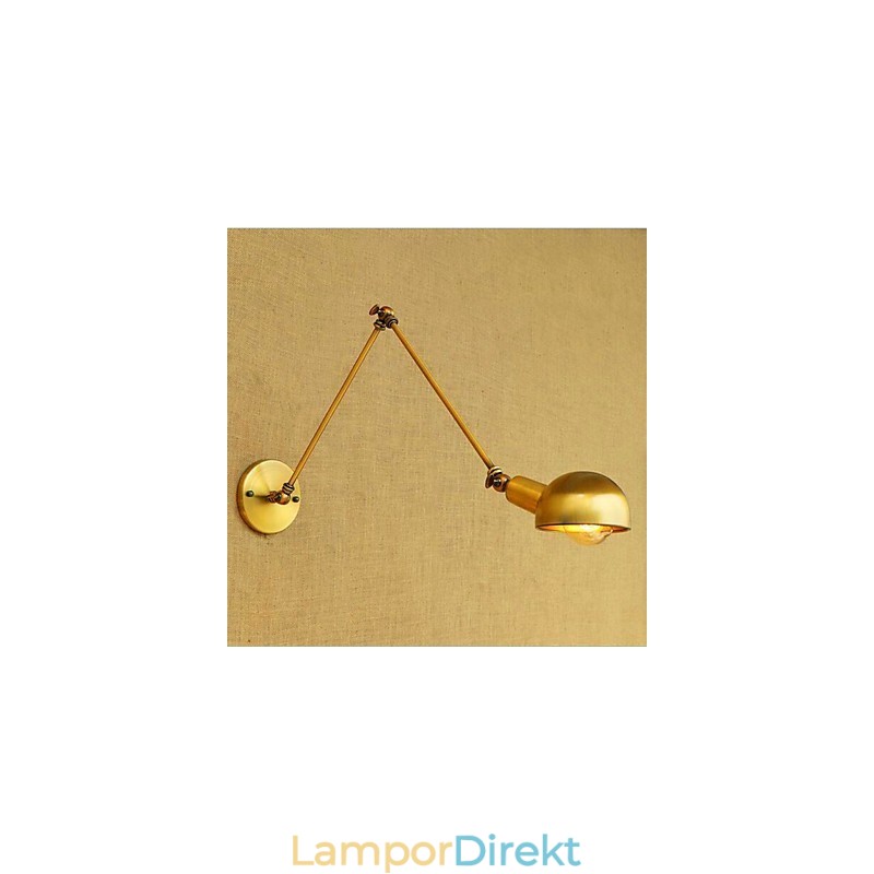 Enkel Vintage Landmålningsfunktion För Mini Style Swing Arm Ögonskydd Ambient Light Wall Sconces