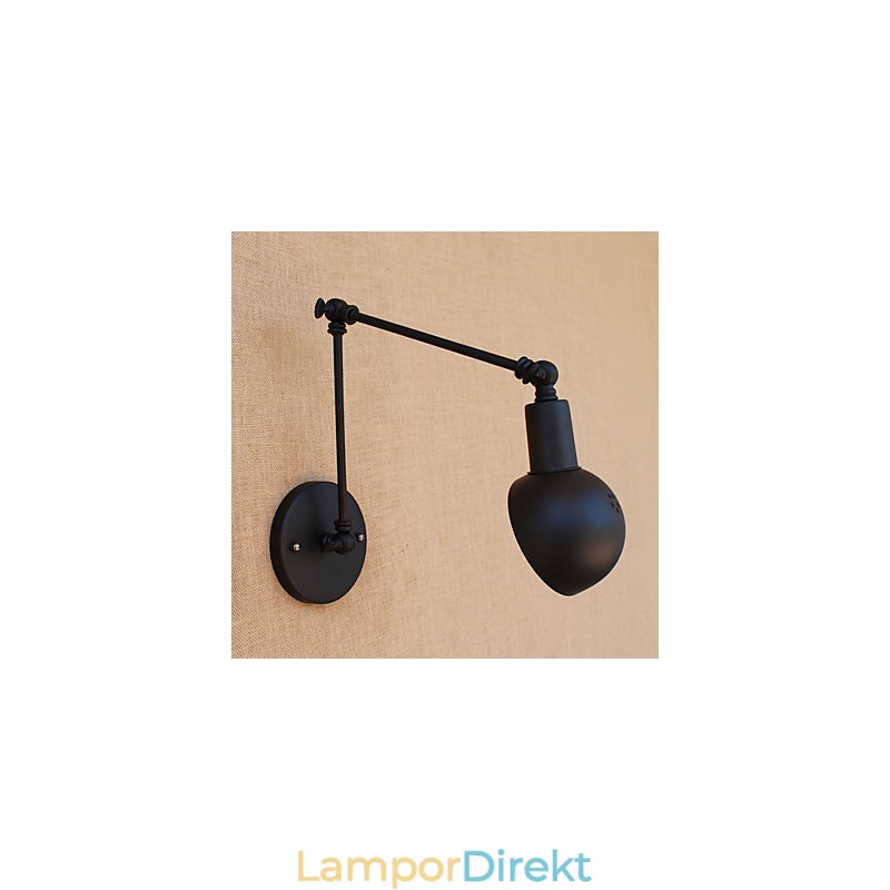 Enkel Vintage Landmålningsfunktion För Mini Style Swing Arm Ögonskydd Ambient Light Wall Sconces