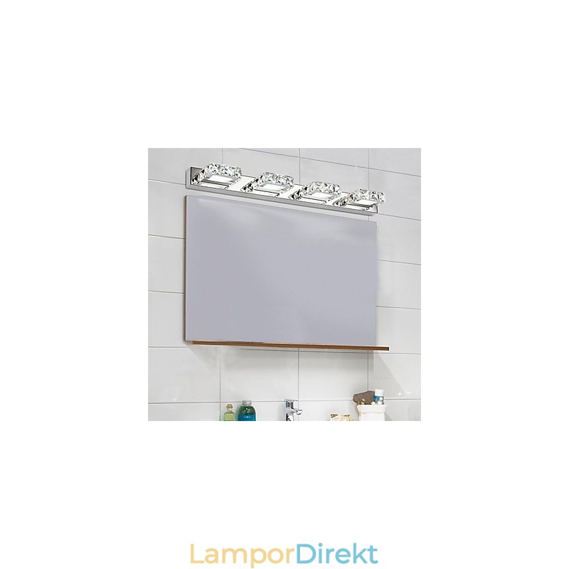 Badrumsunderdel Light Crystal Make Up Mirror Light 4 Lampor Badrumsbelysning