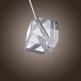 Modern Contemporary Island Crystal Chrome Pendellampa