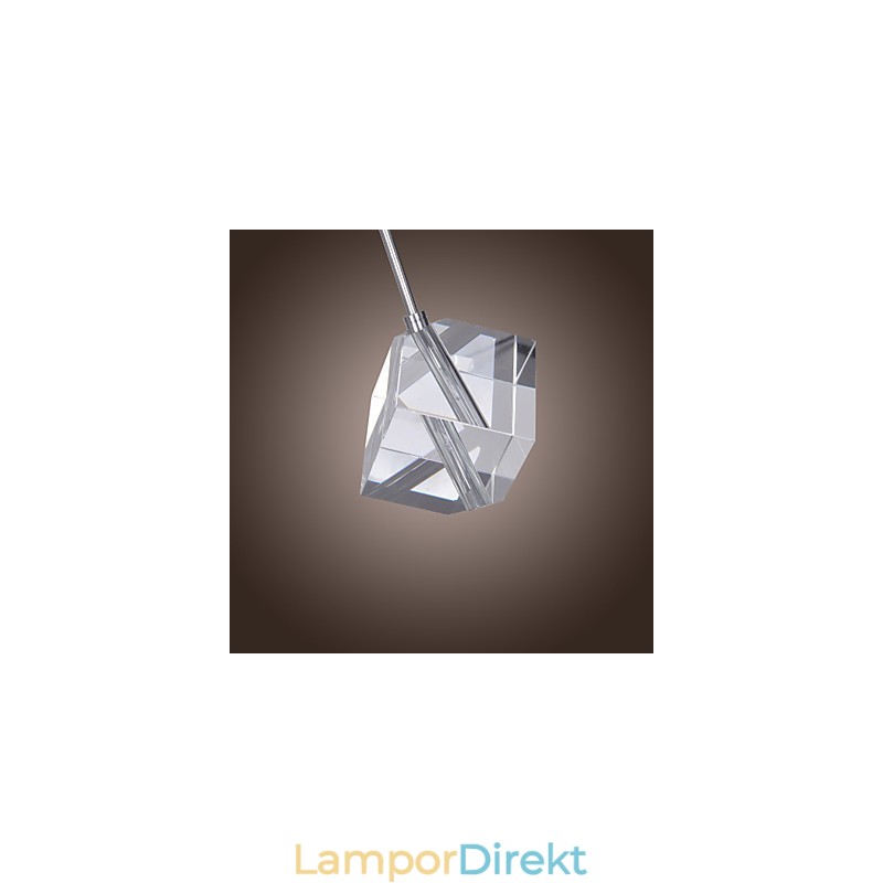 Modern Contemporary Island Crystal Chrome Pendellampa