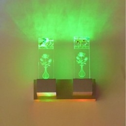 Flerfärgad Nyhet Funktion För Mini Style Ambient Light Wall Sconces Vägglampa Rose Light