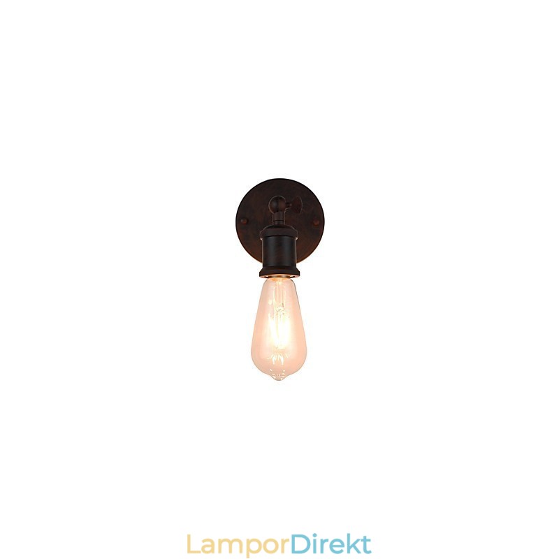 Vägglampa Vägglampor Väggjärn Vägglampa Stum Svart Ljussabel Lampa På Vägg