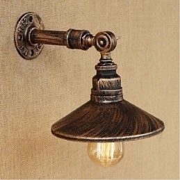 Industrial Style Nordic Water Pipe Vägglampa Vägg Ljusbrun Ancient
