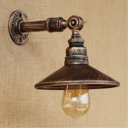 Industrial Style Nordic Water Pipe Vägglampa Vägg Ljusbrun Ancient