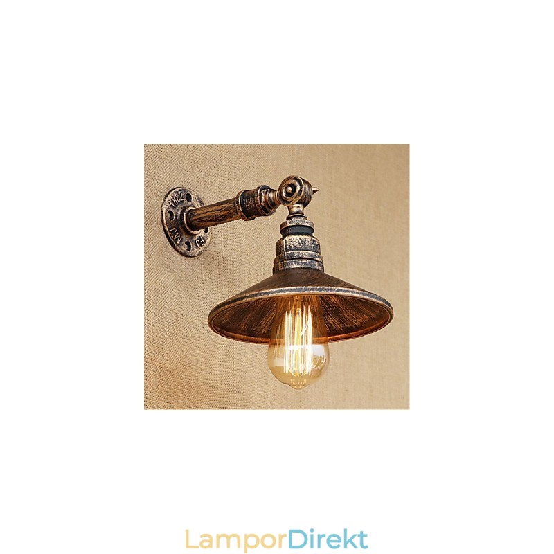 Industrial Style Nordic Water Pipe Vägglampa Vägg Ljusbrun Ancient