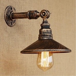 Industrial Style Nordic Water Pipe Vägglampa Vägg Ljusbrun Ancient