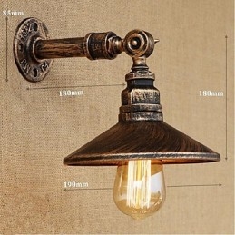 Industrial Style Nordic Water Pipe Vägglampa Vägg Ljusbrun Ancient