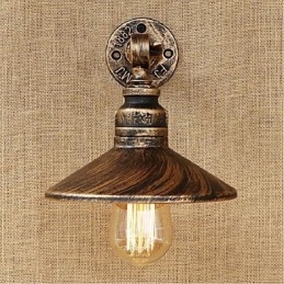 Industrial Style Nordic Water Pipe Vägglampa Vägg Ljusbrun Ancient