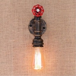 Nostalgi Enkel Vattenpipa Dekorativ Liten Vägglampa Vägglampa