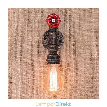 Nostalgi Enkel Vattenpipa Dekorativ Liten Vägglampa Vägglampa Nostalgi Enkel Vattenpipa Dekorativ Liten Vägglampa Vägglampa