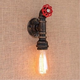 Nostalgi Enkel Vattenpipa Dekorativ Liten Vägglampa Vägglampa