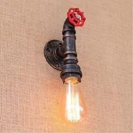 Nostalgi Enkel Vattenpipa Dekorativ Liten Vägglampa Vägglampa