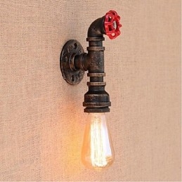 Nostalgi Enkel Vattenpipa Dekorativ Liten Vägglampa Vägglampa