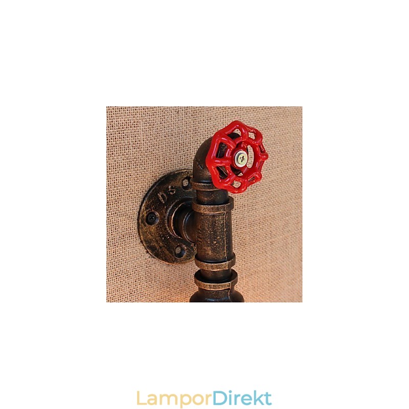 Nostalgi Enkel Vattenpipa Dekorativ Liten Vägglampa Vägglampa