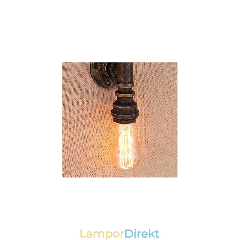 Nostalgi Enkel Vattenpipa Dekorativ Liten Vägglampa Vägglampa
