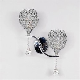 Modern Minimalistisk Vardagsrum Korridor Korridor Kristall Vägglampa