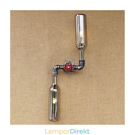 Rustik Lodge Mässing Funktion För Ambient Light Wall Sconces Vägg Ljusblå Smoke Grey