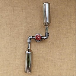 Rustik Lodge Mässing Funktion För Ambient Light Wall Sconces Vägg Ljusblå Smoke Grey