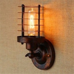 Rustik Lodge Country Antik Mässing Funktion För Ambient Light Wall Sconces Wall Light