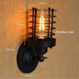Rustik Lodge Country Antik Mässing Funktion För Ambient Light Wall Sconces Wall Light