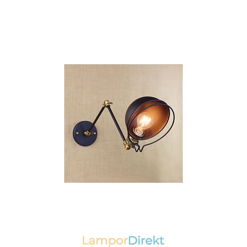 Industriell Retro Europeisk Stil Bykaraktärsbelysning Dekorativ Vägglampa Järnarm