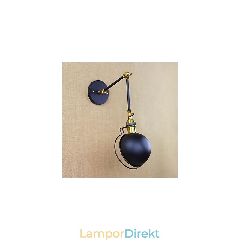 Industriell Retro Europeisk Stil Bykaraktärsbelysning Dekorativ Vägglampa Järnarm